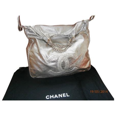 chanel model tas zilver